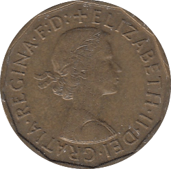 1958 THREEPENCE ( EF ) BRASS - Threepence - Cambridgeshire Coins