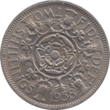 1958 TWO SHILLING ( AUNC ) REF 1 - TWO SHILLING - Cambridgeshire Coins