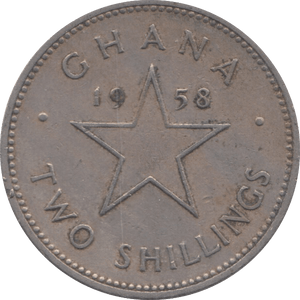 1958 TWO SHILLING GHANA - WORLD COINS - Cambridgeshire Coins