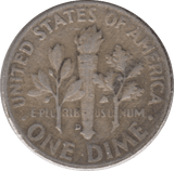 1958 USA SILVER DIME DENVER MINT - SILVER WORLD COINS - Cambridgeshire Coins