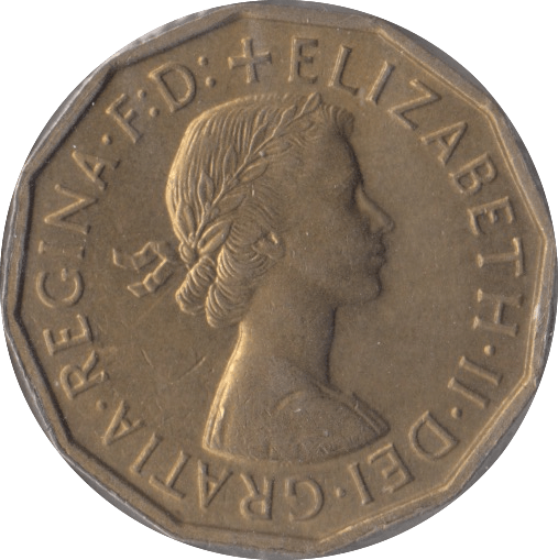1959 BRASS THREEPENCE ( BU ) - Threepence - Cambridgeshire Coins
