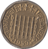 1959 BRASS THREEPENCE ( BU ) - Threepence - Cambridgeshire Coins
