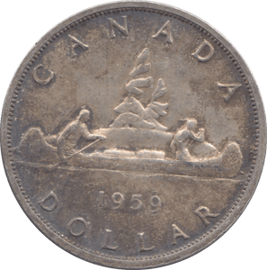 1959 CANADA ONE DOLLAR - WORLD COINS - Cambridgeshire Coins