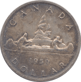 1959 CANADA ONE DOLLAR - WORLD COINS - Cambridgeshire Coins