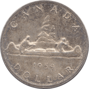 1959 CANADA SILVER DOLLAR - WORLD COINS - Cambridgeshire Coins