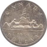 1959 CANADA SILVER DOLLAR - WORLD COINS - Cambridgeshire Coins