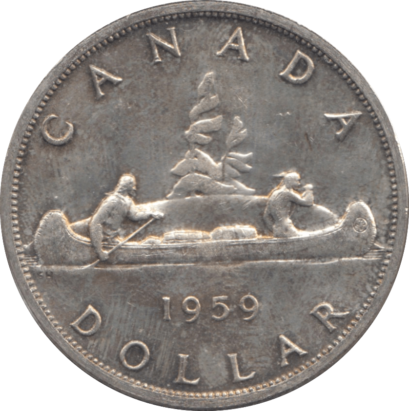 1959 CANADA SILVER ONE DOLLAR 9 - WORLD SILVER COINS - Cambridgeshire Coins