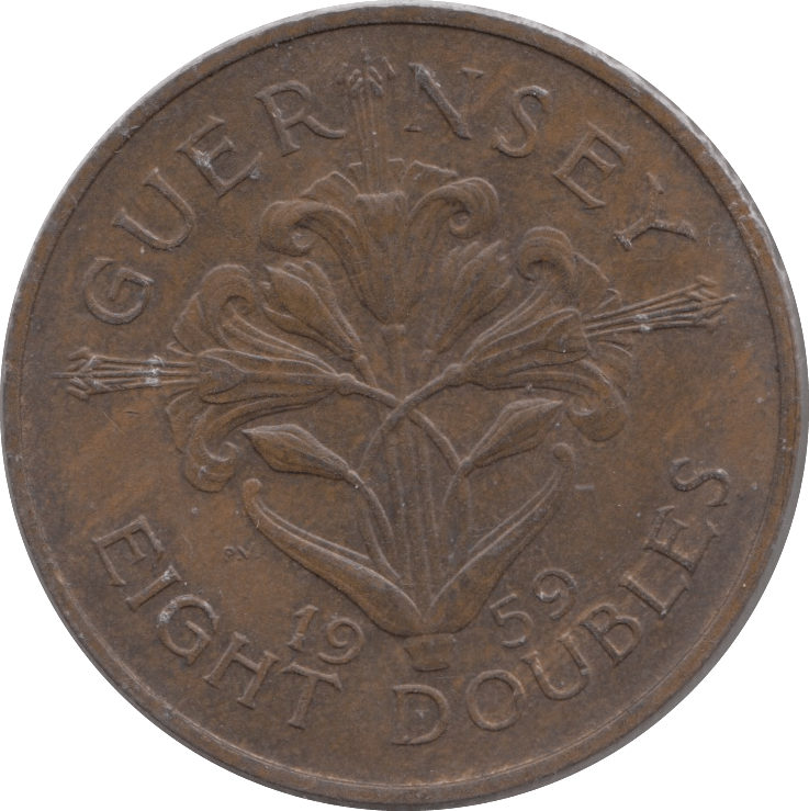 1959 EIGHT DOUBLES GUERNSEY - WORLD COINS - Cambridgeshire Coins