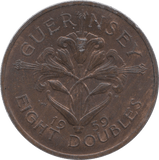 1959 EIGHT DOUBLES GUERNSEY - WORLD COINS - Cambridgeshire Coins