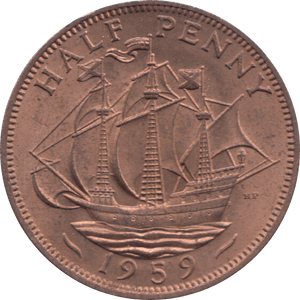 1959 HALFPENNY ( UNC ) 1 - Halfpenny - Cambridgeshire Coins