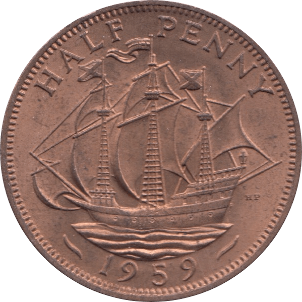 1959 HALFPENNY ( UNC ) 1 - Halfpenny - Cambridgeshire Coins