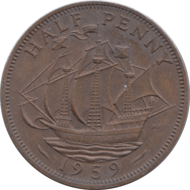 1959 HALFPENNY ( UNC ) 2 - Halfpenny - Cambridgeshire Coins