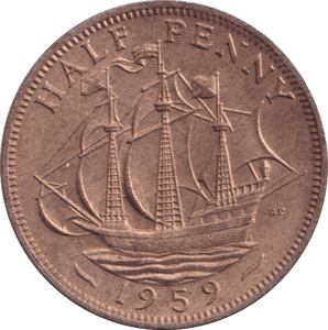 1959 HALFPENNY ( UNC ) - Halfpenny - Cambridgeshire Coins