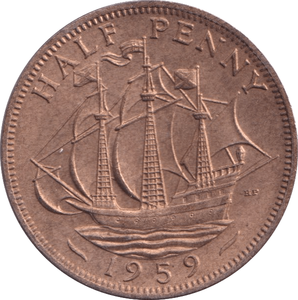 1959 HALFPENNY ( UNC ) - Halfpenny - Cambridgeshire Coins
