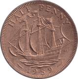 1959 HALFPENNY ( UNC ) - Halfpenny - Cambridgeshire Coins