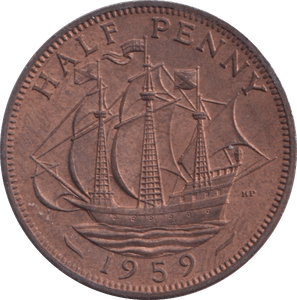 1959 HALFPENNY ( UNC ) - Halfpenny - Cambridgeshire Coins