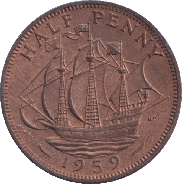 1959 HALFPENNY ( UNC ) - Halfpenny - Cambridgeshire Coins