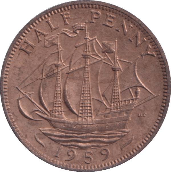 1959 HALFPENNY ( UNC ) - Halfpenny - Cambridgeshire Coins