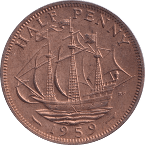 1959 HALFPENNY ( UNC ) - Halfpenny - Cambridgeshire Coins