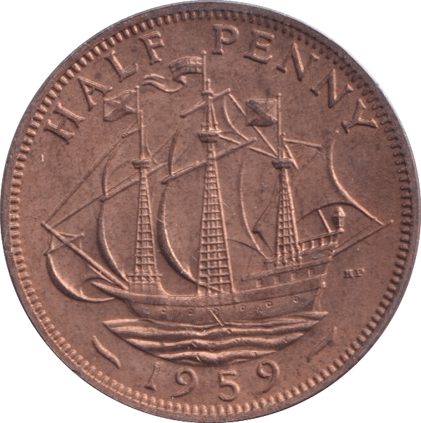 1959 HALFPENNY ( UNC ) - Halfpenny - Cambridgeshire Coins