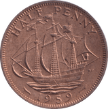 1959 HALFPENNY ( UNC ) - Halfpenny - Cambridgeshire Coins