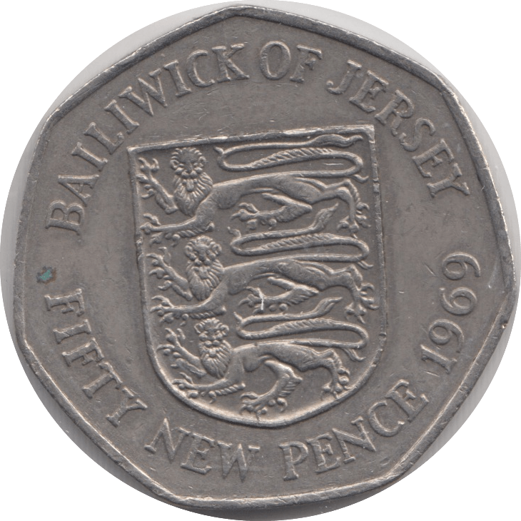 1959 JERSEY 50P - WORLD COINS - Cambridgeshire Coins