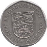 1959 JERSEY 50P - WORLD COINS - Cambridgeshire Coins