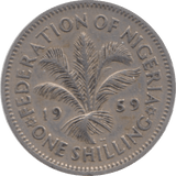 1959 NIGERIA ONE SHILLING - WORLD COINS - Cambridgeshire Coins