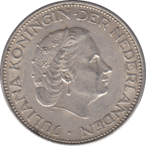 1959 SILVER 2 1/2 GULDEN NETHERLANDS - SILVER WORLD COINS - Cambridgeshire Coins