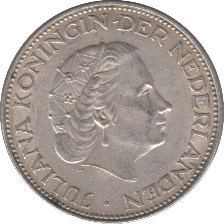 1959 SILVER 2 1/2 GULDEN NETHERLANDS - SILVER WORLD COINS - Cambridgeshire Coins