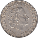 1959 SILVER 2 1/2 GULDEN NETHERLANDS - SILVER WORLD COINS - Cambridgeshire Coins