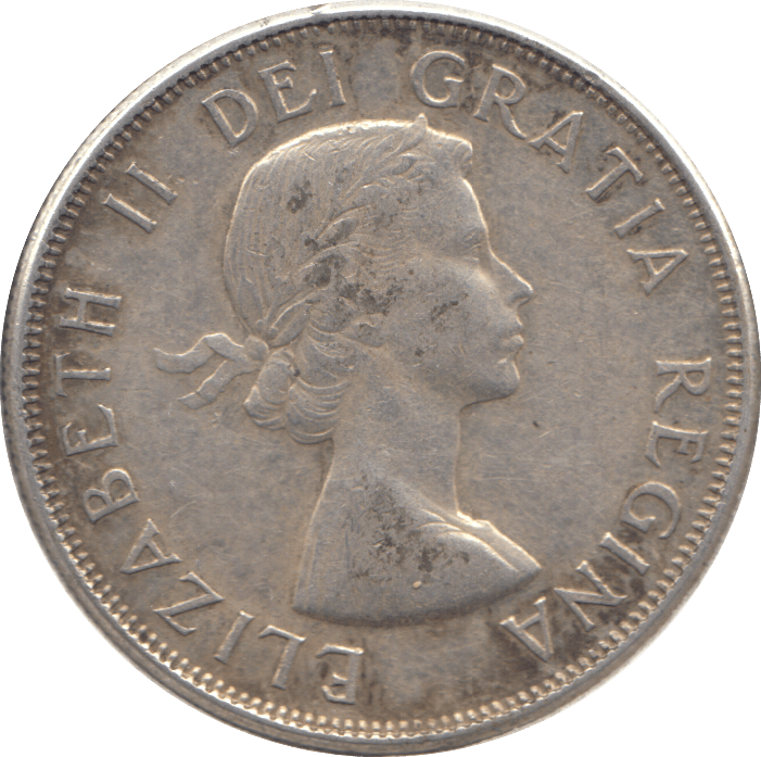 1959 SILVER FIFTY CENTS CANADA - WORLD SILVER COINS - Cambridgeshire Coins
