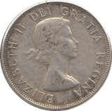 1959 SILVER FIFTY CENTS CANADA - WORLD SILVER COINS - Cambridgeshire Coins