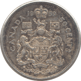 1959 SILVER FIFTY CENTS CANADA - WORLD SILVER COINS - Cambridgeshire Coins