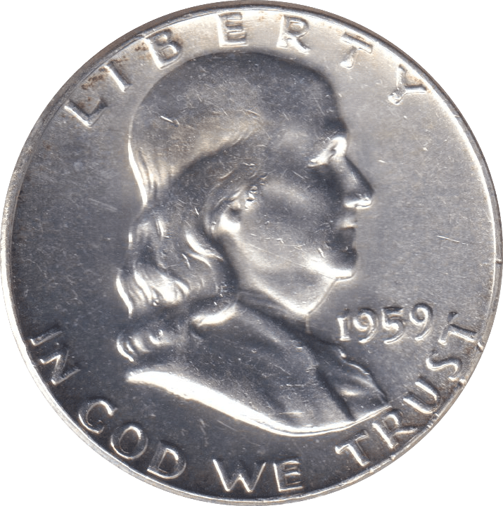 1959 SILVER HALF DOLLAR USA - Cambridgeshire Coins