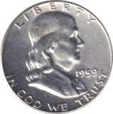 1959 SILVER HALF DOLLAR USA - Cambridgeshire Coins