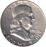 1959 SILVER HALF DOLLAR USA - Cambridgeshire Coins
