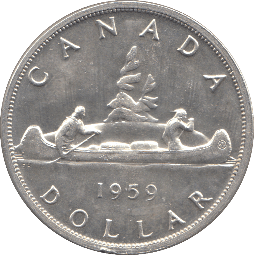 1959 SILVER ONE DOLLAR CANADA - WORLD SILVER COINS - Cambridgeshire Coins