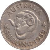 1959 SILVER SHILLING AUSTRALIA - SILVER WORLD COINS - Cambridgeshire Coins