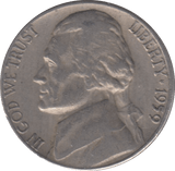 1959 USA 5 CENTS - WORLD COINS - Cambridgeshire Coins