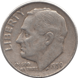 1959 USA SILVER DIME DENVER MINT - SILVER WORLD COINS - Cambridgeshire Coins