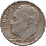 1959 USA SILVER DIME DENVER MINT - SILVER WORLD COINS - Cambridgeshire Coins