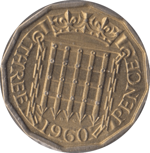 1960 BRASS THREEPENCE ( BU ) - Threepence - Cambridgeshire Coins