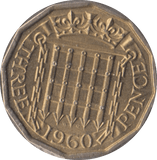 1960 BRASS THREEPENCE ( BU ) - Threepence - Cambridgeshire Coins