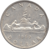 1960 CANADA SILVER ONE DOLLAR 9 - WORLD SILVER COINS - Cambridgeshire Coins