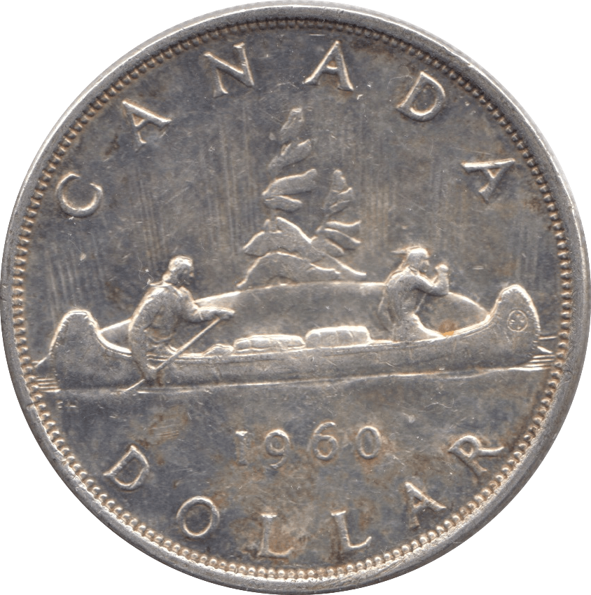 1960 CANADA SILVER ONE DOLLAR - WORLD SILVER COINS - Cambridgeshire Coins