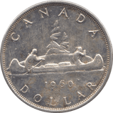 1960 CANADA SILVER ONE DOLLAR - WORLD SILVER COINS - Cambridgeshire Coins