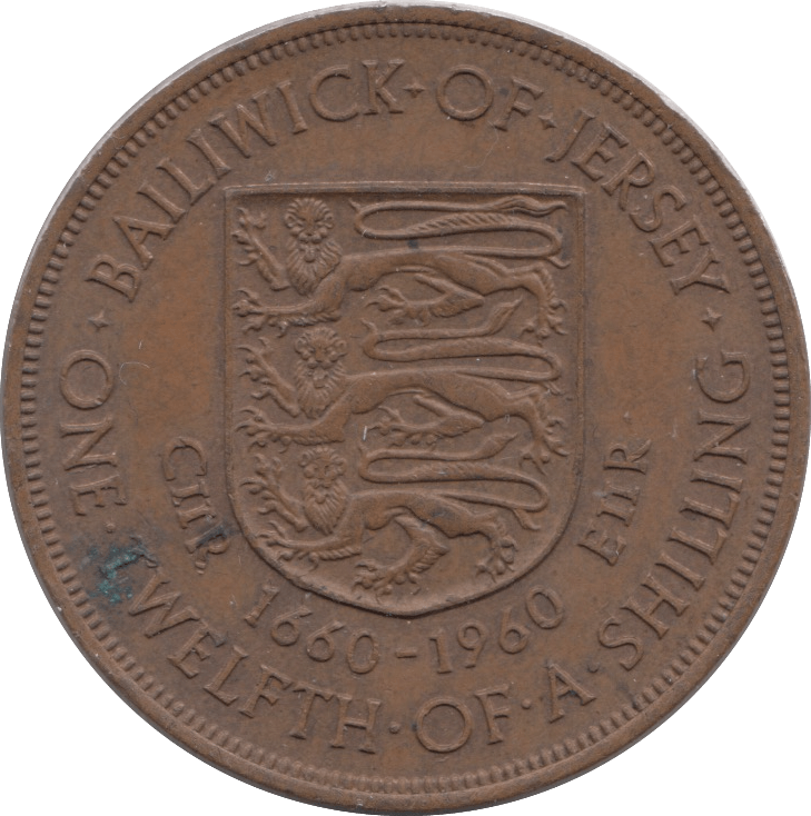1960 JERSEY 1/12 OF A SHILLING - WORLD COINS - Cambridgeshire Coins