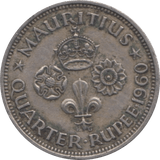 1960 MAURITIUS 1/4 RUPEE - WORLD COINS - Cambridgeshire Coins