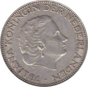 1960 SILVER 2 1/2 GUILDER NETHERLANDS - SILVER WORLD COINS - Cambridgeshire Coins